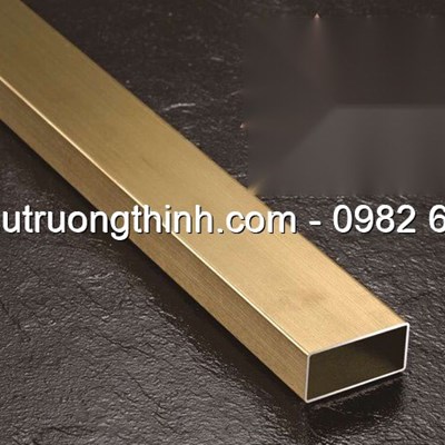 Ống hộp inox màu trơn - vàng