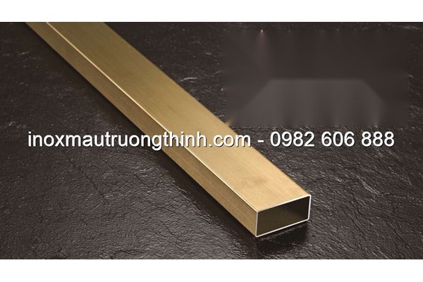 Ống hộp inox màu trơn - vàng