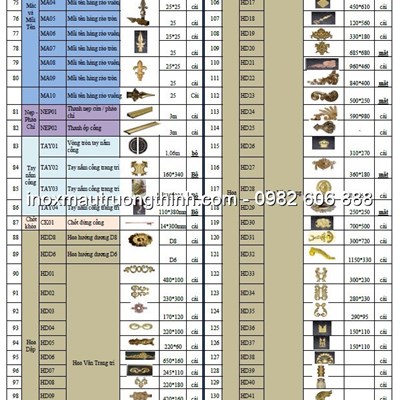 Catalogue phụ kiện