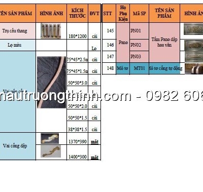 Catalogue phụ kiện