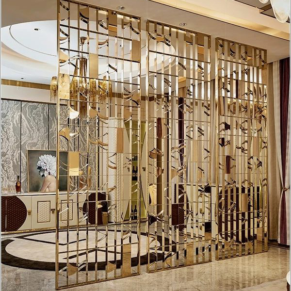 Ưu điểm của vách ngăn inox mạ vàng trong trang trí nội thất hiện nay